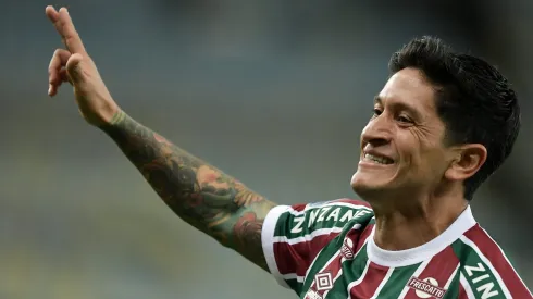 Cano jogador do Fluminense comemora seu gol durante partida contra o San Jose no estádio Maracanã pelo campeonato Copa Sul-americana 2025. Foto: Thiago Ribeiro/AGIF