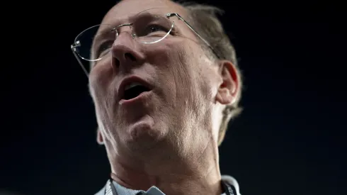 John Textor dono da SAF do Botafogo antes da partida contra o São Paulo no estádio Engenhão pelo campeonato Copa Libertadores 2024. Foto: Jorge Rodrigues/AGIF