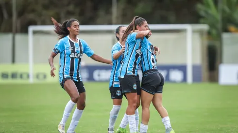 Grêmio conquistou a primeira vitória no Brasileirão Feminino – Foto: Caroline Motta/Grêmio FBPA