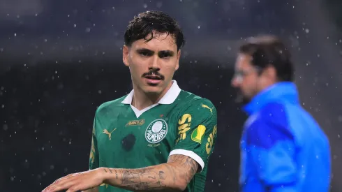 Maurício jogador do Palmeiras durante partida contra o Bragantino no estádio Arena Allianz Parque pelo campeonato Paulista 2025. Foto: Ettore Chiereguini/AGIF