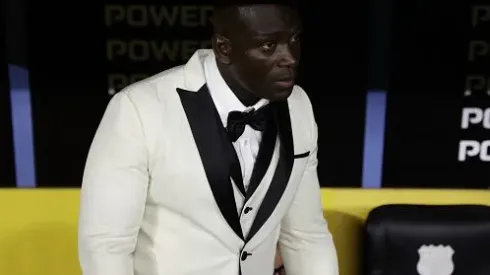 Segundo Castillo durante partida entre Barcelona-EQU e Corinthians, no Estádio Monumental Isidro Romero Cabo, pela Libertadores. Foto: Franklin Jacome