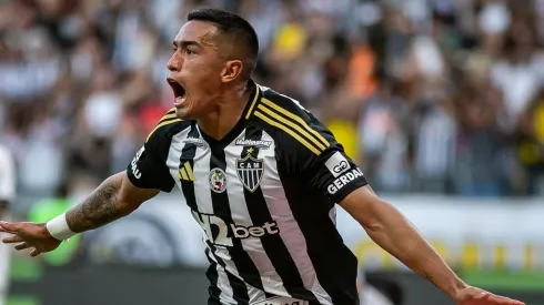 Cuello marcou o gol da vitória do Atlético-MG sobre o Botafogo. Foto: Fernando Moreno/AGIF