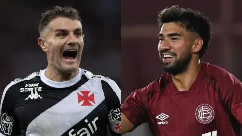 Vegetti e Marcelino Moreno se enfrentam em Vasco x Lanús pela Copa Sul-Americana. Foto: AGIF e Instagram
