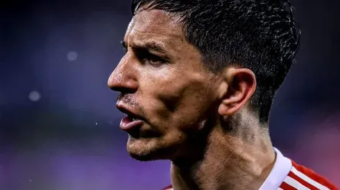 Nacho Fernández durante partida entre Vélez Sarsfield e River Plate, pela Copa da Liga Argentina, em 2023. Foto: Marcelo Endelli