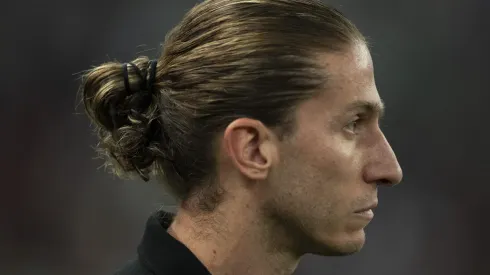Filipe Luís técnico do Flamengo durante partida contra o Vasco no estádio Maracanã pelo campeonato Brasileiro A 2025. Foto: Jorge Rodrigues/AGIF
