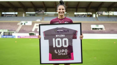 Mylena completou mais de 100 jogos com a Ferroviária – Foto: Rafael Zocco/Ferroviária