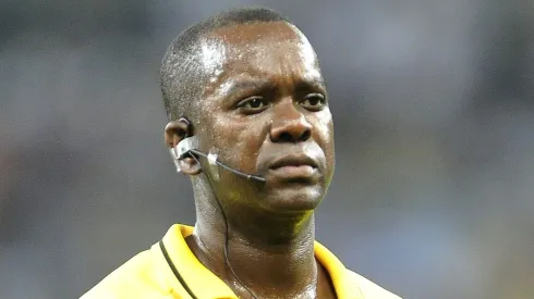 PC Oliveira quando era árbitro durante partida entre Flamengo e Botafogo, pela Copa do Brasil 2013.