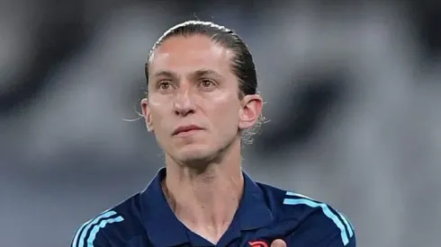 RJ – RIO DE JANEIRO – 01/03/2025 – CARIOCA 2025, VASCO X FLAMENGO – Filipe Luis tecnico do Flamengo durante partida contra o Vasco no estadio Engenhao pelo campeonato Carioca 2025.