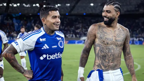 Dudu e Gabigol em Cruzeiro x Mirassol, no Mineirão.
Foto: Gustavo Aleixo/Cruzeiro