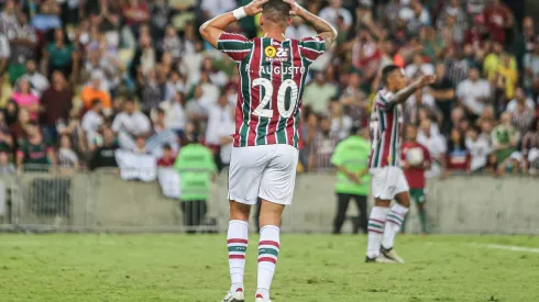 Renato Augusto jogador do Fluminense lamenta durante partida contra o Juventude no estádio Maracanã pelo campeonato Brasileiro A 2024. Foto: Thiago Vasconcelos Dos Santos/AGIF