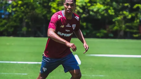 Wendell em treino pelo São Paulo. Foto: Erico Leoan/São Paulo FC