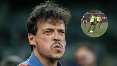 Primeiro treino de Diniz no Vasco chama atenção por lance inusitado. FotoxFoto: Diniz (AGIF); Vasco (Reprodução)