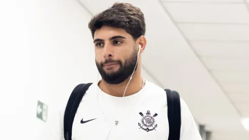 Yuri Alberto chegando na Neo Química Arena para partida do Corinthians. Foto: Rodrigo Coca/Ag. Corinthians