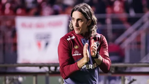 Zubeldía no comando do São Paulo. Foto: Fabio Giannelli/AGIF