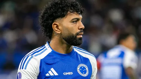 Gabigol durante partida entre Cruzeiro e Palestino-CHI, pela Copa Sul-Americana, no Mineirão.