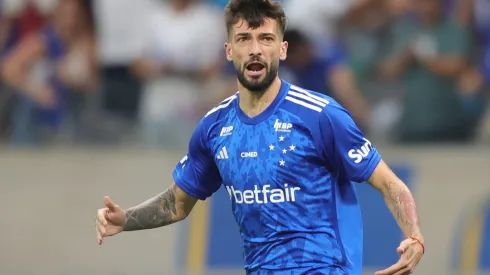 MG – BELO HORIZONTE – 25/01/2025 – MINEIRO 2025, CRUZEIRO X BETIM – Lautaro Diaz jogador do Cruzeiro comemora seu gol durante partida contra o Betim no estadio Mineirao pelo campeonato Mineiro 2025. Foto: Gilson Lobo/AGIF