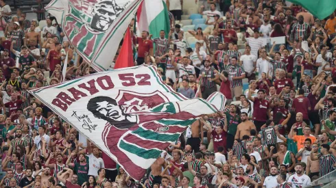Torcida do Fluminense durante partida contra o Flamengo, pelo Campeonato Carioca. Foto: Thiago Ribeiro/AGIF.