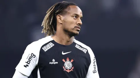 André Carrillo durante partida entre Corinthians e Novorizontino, na Neo Química Arena, pela Copa do Brasil.