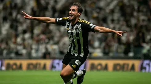 Igor Gomes jogador do Atlético-MG comemora seu gol durante partida contra o Fluminense – Foto: Fernando Moreno/AGIF