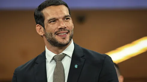 SP – SAO PAULO – 30/05/2025 – FUTEBOL FEMININO AMISTOSO, BRASIL X JAPAO – Samir Xaud presidente da CBF antes da partida contra o Japao no estadio Arena Corinthians pelo campeonato Amistoso. Foto: Fabio Giannelli/AGIF