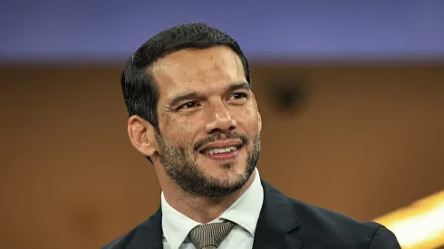 SP – SAO PAULO – 30/05/2025 – FUTEBOL FEMININO AMISTOSO, BRASIL X JAPAO – Samir Xaud presidente da CBF antes da partida contra o Japao no estadio Arena Corinthians pelo campeonato Amistoso.