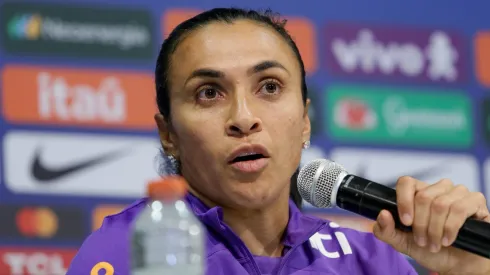 Marta dá entrevista e fala da Copa de 2027. Foto: Rafael Vieira/AGIF