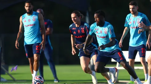 Equipe do Flamengo em treino para o Mundial de Clubes – Foto: Gilvan de Souza/Flamengo