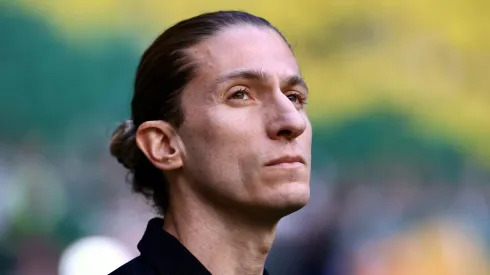 SP – SAO PAULO – 25/05/2025 – BRASILEIRO A 2025, PALMEIRAS X FLAMENGO – Filipe Luis tecnico do Flamengo durante partida contra o Palmeiras no estadio Arena Allianz Parque pelo campeonato Brasileiro A 2025.