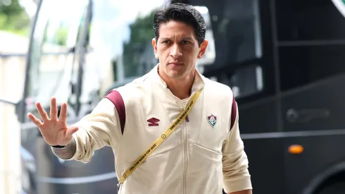 CHARLOTTE, NORTH CAROLINA – JUNE 30: German Cano #14 of Fluminense FC arrives at the stadium prior to the FIFA Club World Cup 2025 round of 16 match between FC Internazionale Milano and Fluminense FC at Bank of America Stadium on June 30, 2025 in Charlotte, North Carolina. (Photo by Buda Mendes/Getty Images)
