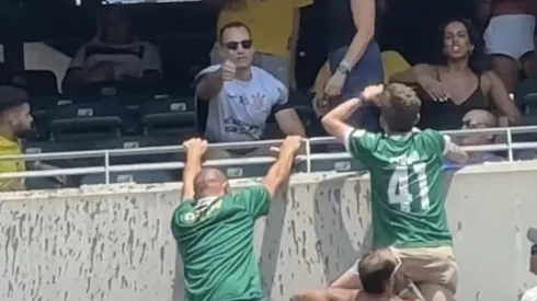 Torcedor do Corinthians em Palmeiras x Botafogo – Foto: Reprodução/ X