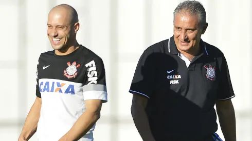 Alessandro e Tite durante os tempos de Corinthians Foto: Mauro Horita/AGIF