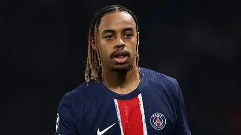 Barcola durante partida contra o Liverpool, pelas oitavas de final da UEFA Champions League. Foto: Julian Finney