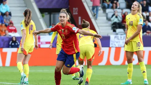 THUN, SWITZERLAND – JULY 07: Alexia Putellas of Spain celebrates scoring her team's sixth goal during the UEFA Women's EURO 2025 Group B match between Spain and Belgium at Arena Thun on July 07, 2025 in Thun, Switzerland. (Photo by Alexander Hassenstein/Getty Images)