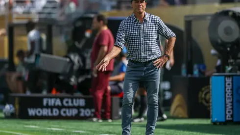 EAST RUTHERFORD, NEW JERSEY – JULY 08: Renato Portaluppi, Head Coach of Fluminense FC, looks on during the FIFA Club World Cup 2025 semi-final match between Fluminense FC and Chelsea FC at MetLife Stadium on July 08, 2025 in East Rutherford, New Jersey. (Photo by Buda Mendes/Getty Images)