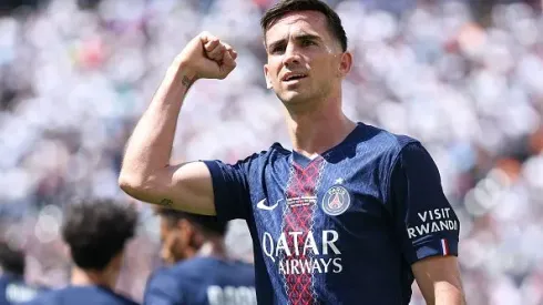 Fabián Ruiz comemorando gol durante partida contra o Real Madrid, pelo Mundial de Clubes. Foto: Buda Mendes