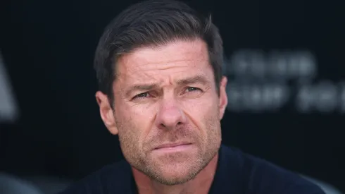 EAST RUTHERFORD, NEW JERSEY – JULY 09: Xabi Alonso, Head Coach of Real Madrid C.F., looks on during the FIFA Club World Cup 2025 semi-final match between Paris Saint-Germain and Real Madrid CF at MetLife Stadium on July 09, 2025 in East Rutherford, New Jersey. (Photo by Dan Mullan/Getty Images)