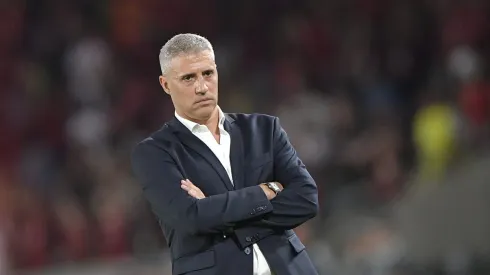 Crespo durante a partida contra o Flamengo