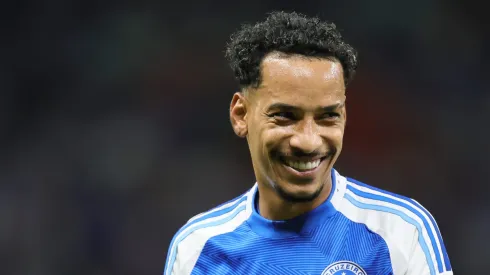 Matheus Pereira, jogador do Cruzeiro, durante partida contra o Vila Nova, pela Copa Betano do Brasil. Foto: Gilson Lobo/AGIF.