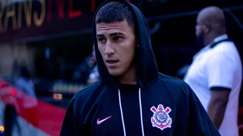 Matías Rojas chegando ao Estádio Primeiro de Maio para partida entre São Bernardo e Corinthians, pelo Paulistão 2024.