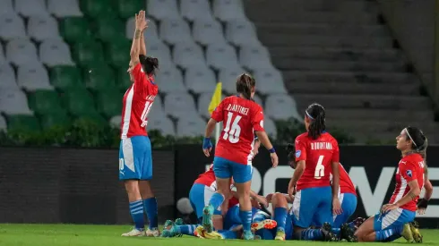 Jogadoras do Paraguai comemoram