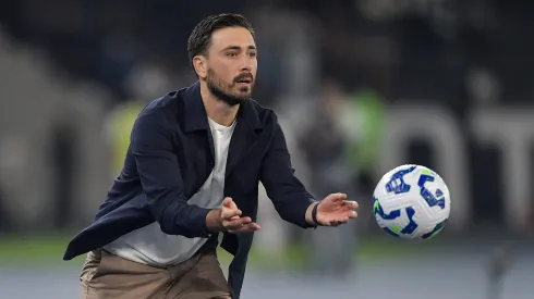 Davide Ancelotti técnico do Botafogo durante partida contra o Vitoria no estadio Engenhao pelo campeonato Brasileiro A 2025. Foto: Thiago Ribeiro/AGIF
