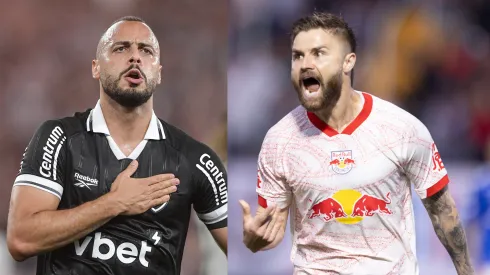 Arthur Cabral e Eduardo Sasha são os protagonistas de Botafogo e RB Bragantino – Fotos: Reprodução/AGIF