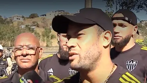 Veja o que Hulk disse aos torcedores que apareceram no CT para protesto pacífico<br />
(Reprodução/ Espn)