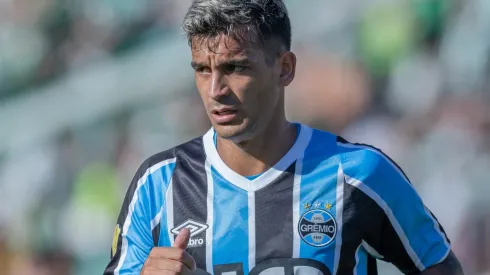 Cristaldo durante partida entre Juventude e Grêmio, no Estádio Alfredo Jaconi, pelo Campeonato Gaúcho.