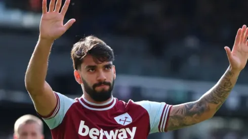 Lucas Paquetá com a camisa do West Ham – Foto: Richard Pelham/Getty Images