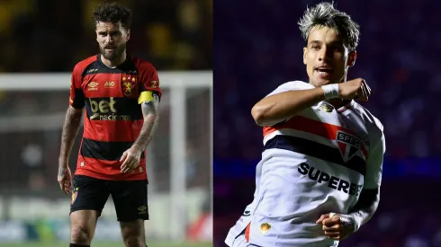Lucas Lima e Ferreirinha vão se enfrentar em Sport x São Paulo – Fotos: Reprodução/AGIF
