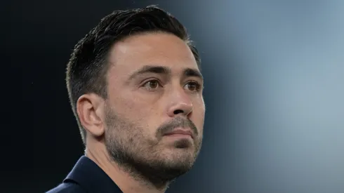 RJ – RIO DE JANEIRO – 17/08/2025 – BRASILEIRO A 2025, BOTAFOGO X PALMEIRAS – Davide Ancelotti tecnico do Botafogo durante partida contra o Palmeiras no estadio Engenhao pelo campeonato Brasileiro A 2025.