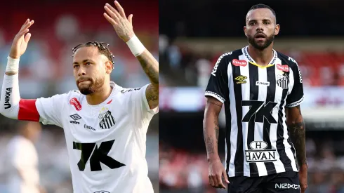 Guilherme e Neymar dividem o protagonismo no ataque do Santos – Fotos: Mauricio De Souza/AGIF e Fabio Giannelli/AGIF