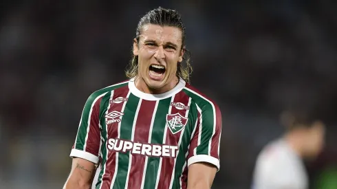 Agustin Canobbio jogador do Fluminense durante partida contra o Fortaleza no estadio Maracana pelo campeonato Brasileiro A 2025. Foto: Thiago Ribeiro/AGIF