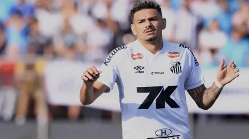 Tiquinho Soares é a esperança de gols do Santos contra o Bahia – Foto: Marcello Zambrana/AGIF